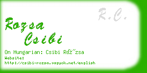 rozsa csibi business card